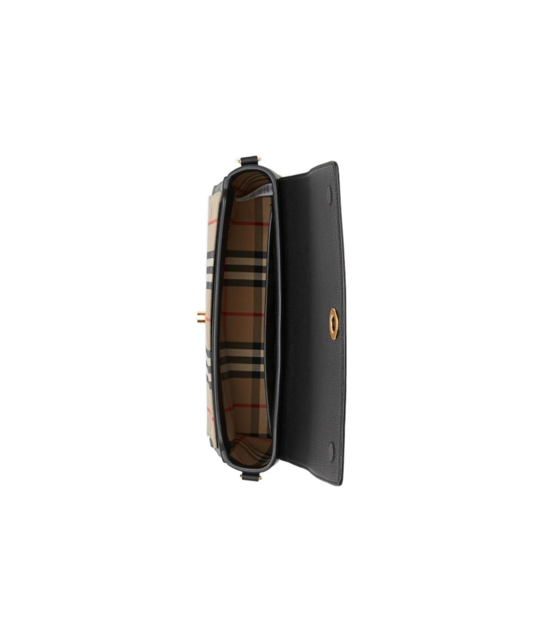 BURBERRY Черная кожаная сумка через плечо, фото 5