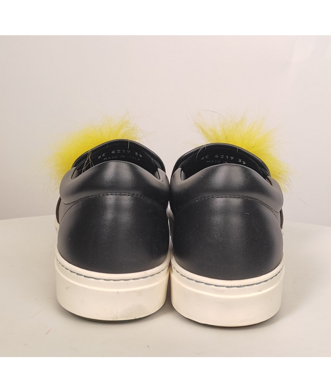 FENDI Черные кожаные слипоны, фото 3