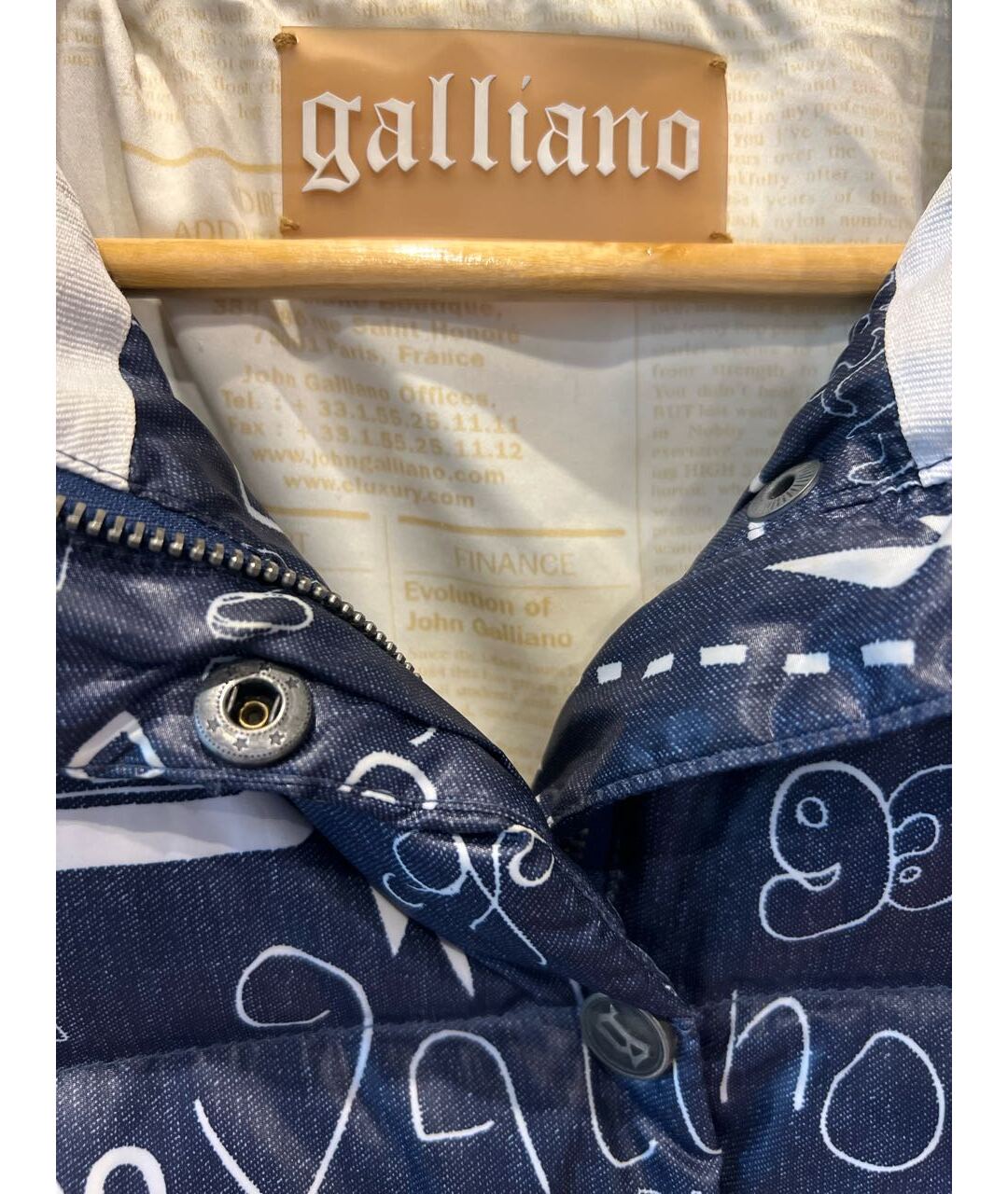 JOHN GALLIANO Синяя синтетическая куртка, фото 3