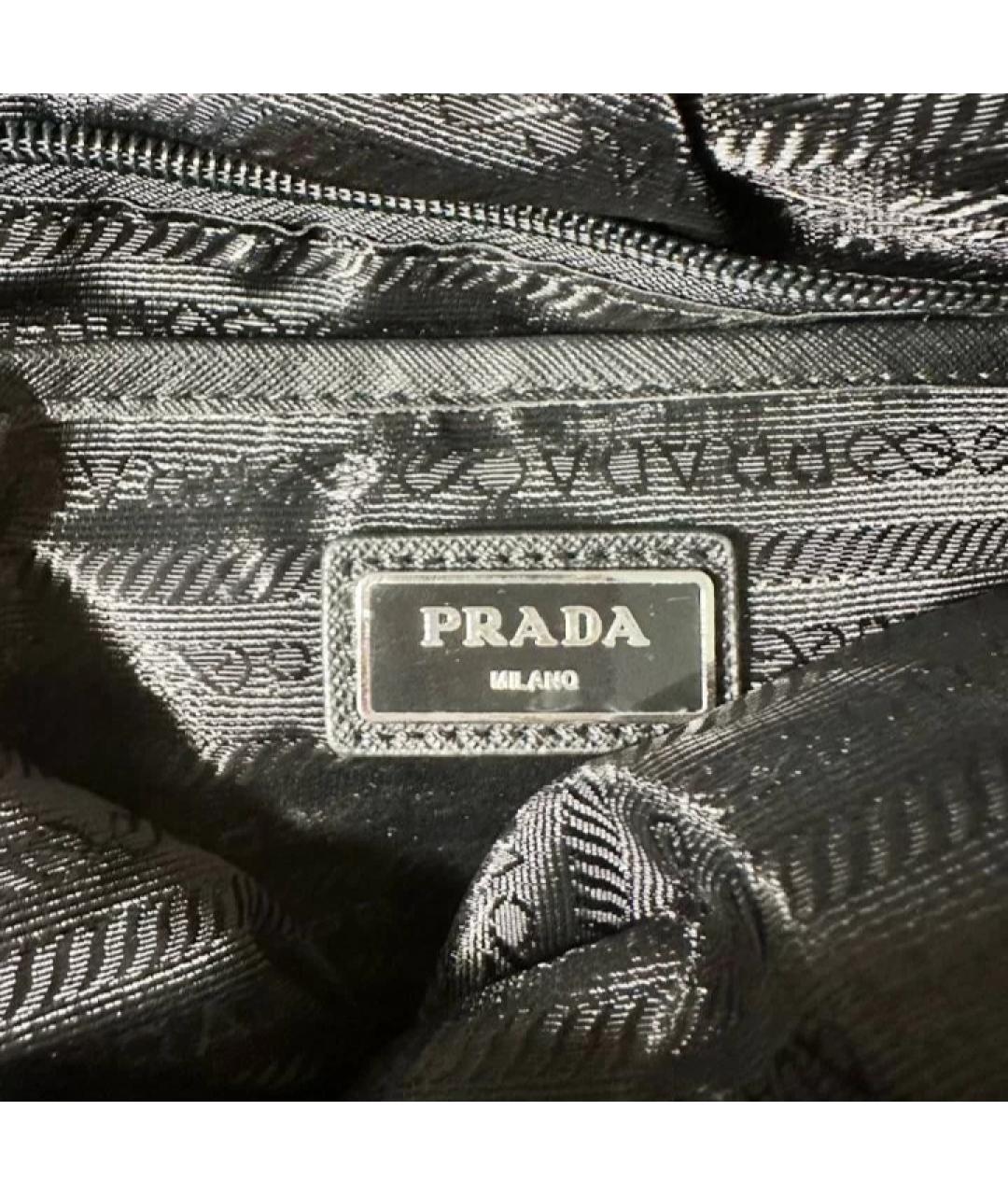 PRADA Черная нейлоновая сумка на плечо, фото 4