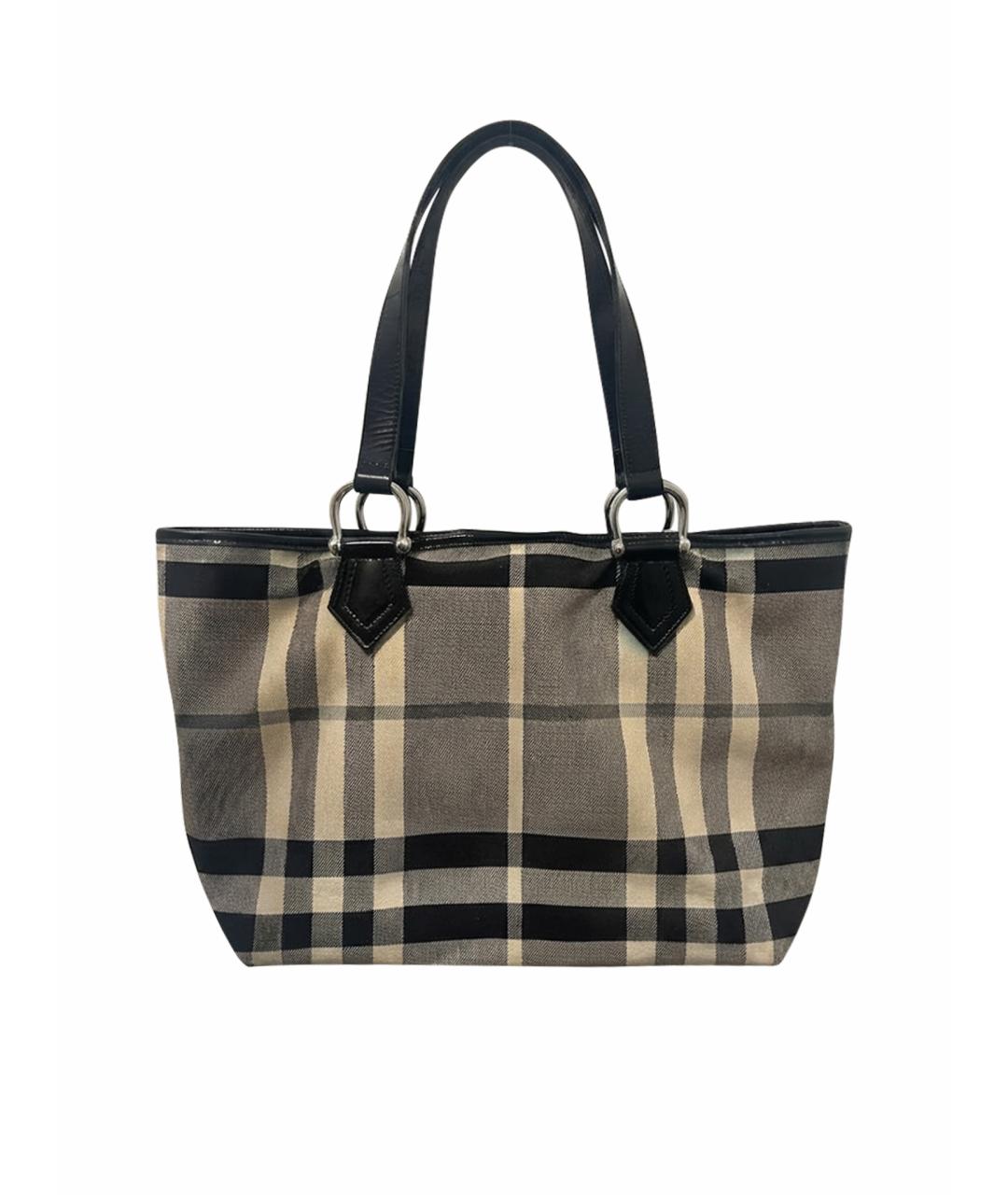 BURBERRY Черная сумка с короткими ручками из лакированной кожи, фото 1