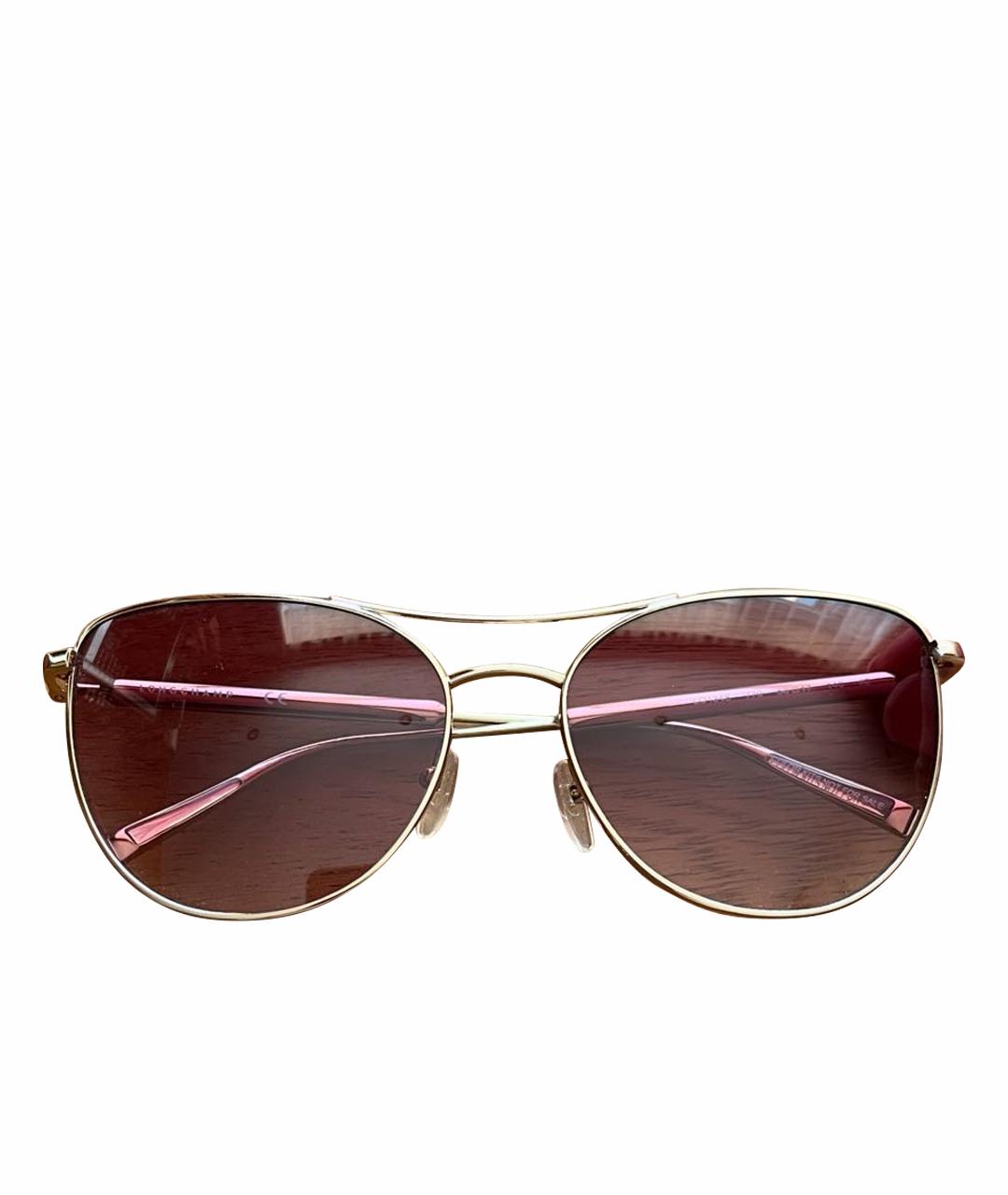 LONGCHAMP Золотые металлические солнцезащитные очки, фото 1