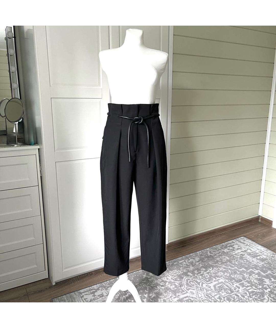 3.1 PHILLIP LIM Черные шерстяные брюки широкие, фото 2