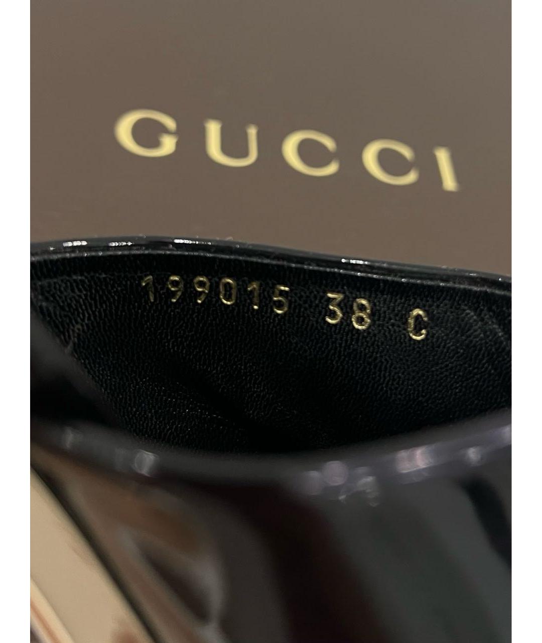 GUCCI Черные босоножки из лакированной кожи, фото 6