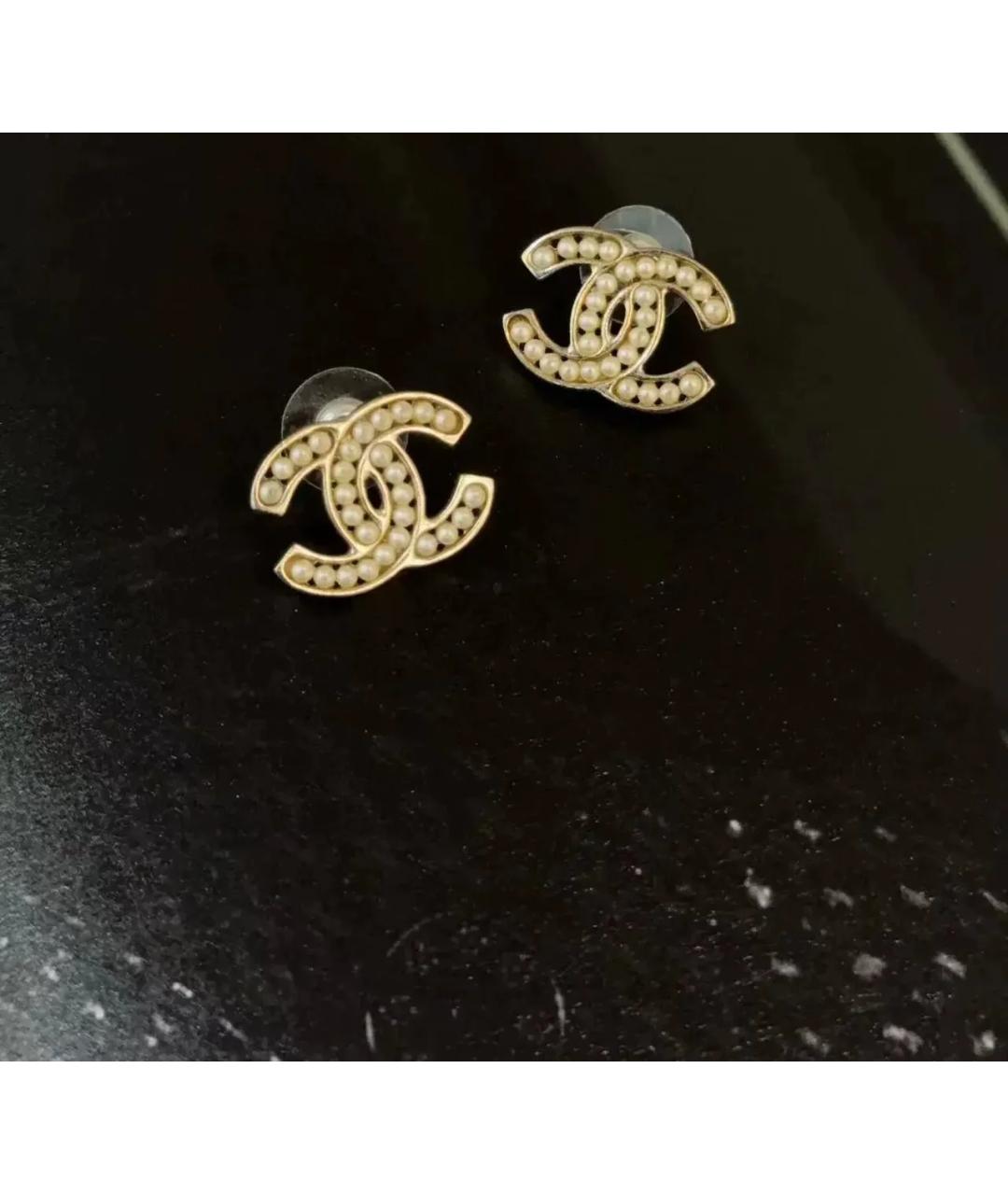 CHANEL Золотые жемчужные серьги, фото 7