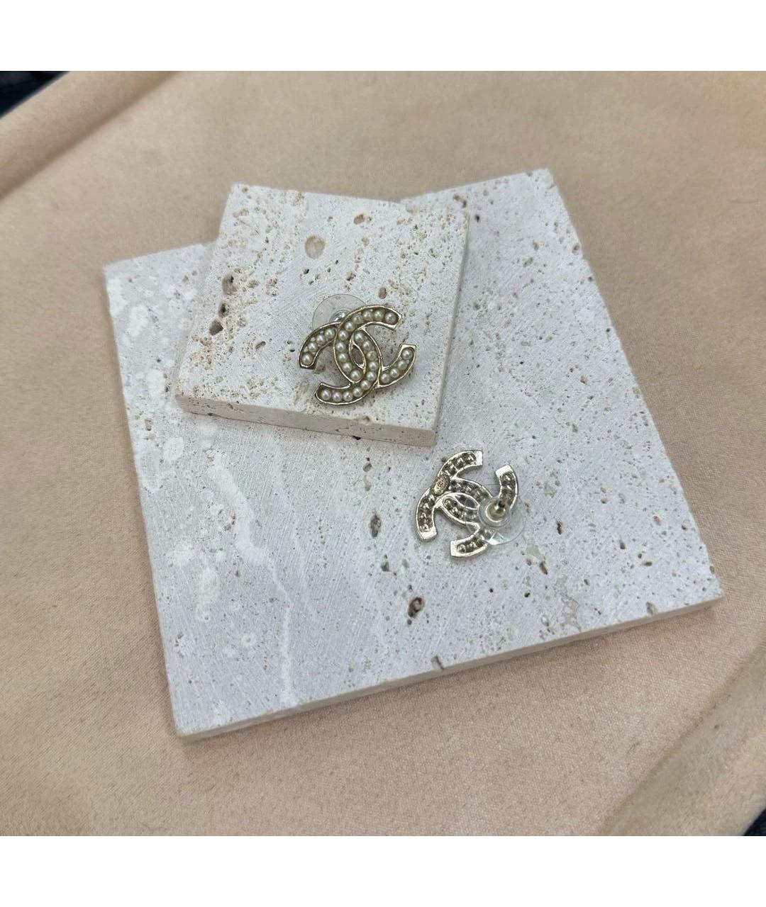CHANEL Золотые жемчужные серьги, фото 5