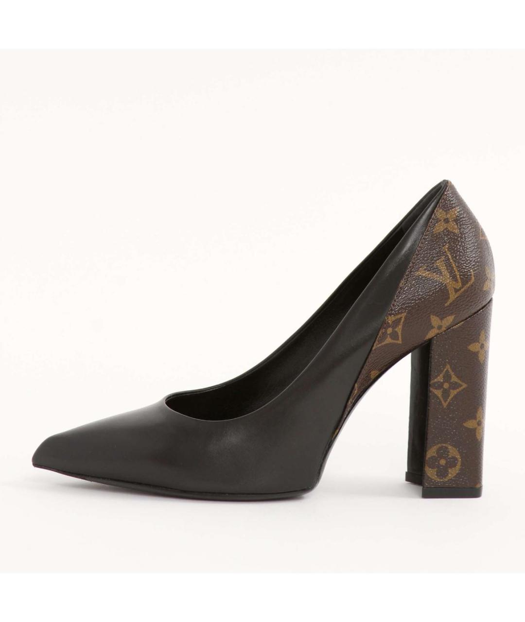 LOUIS VUITTON Черные кожаные туфли, фото 2