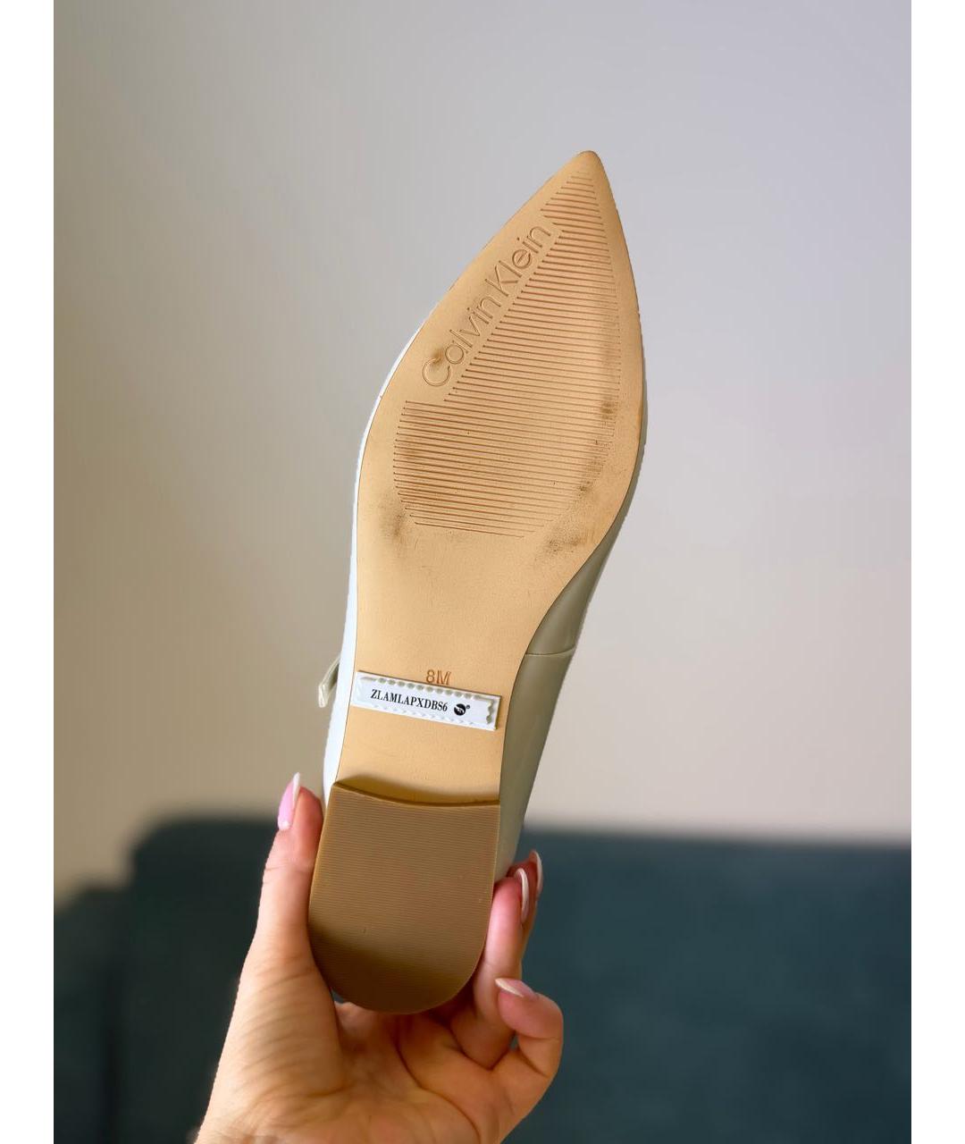 CALVIN KLEIN Белые балетки, фото 4