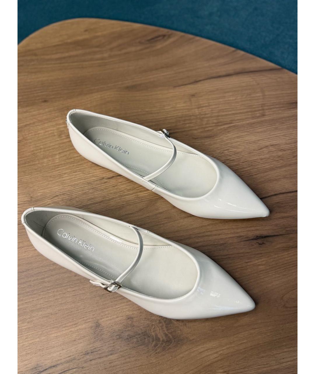 CALVIN KLEIN Белые балетки, фото 7