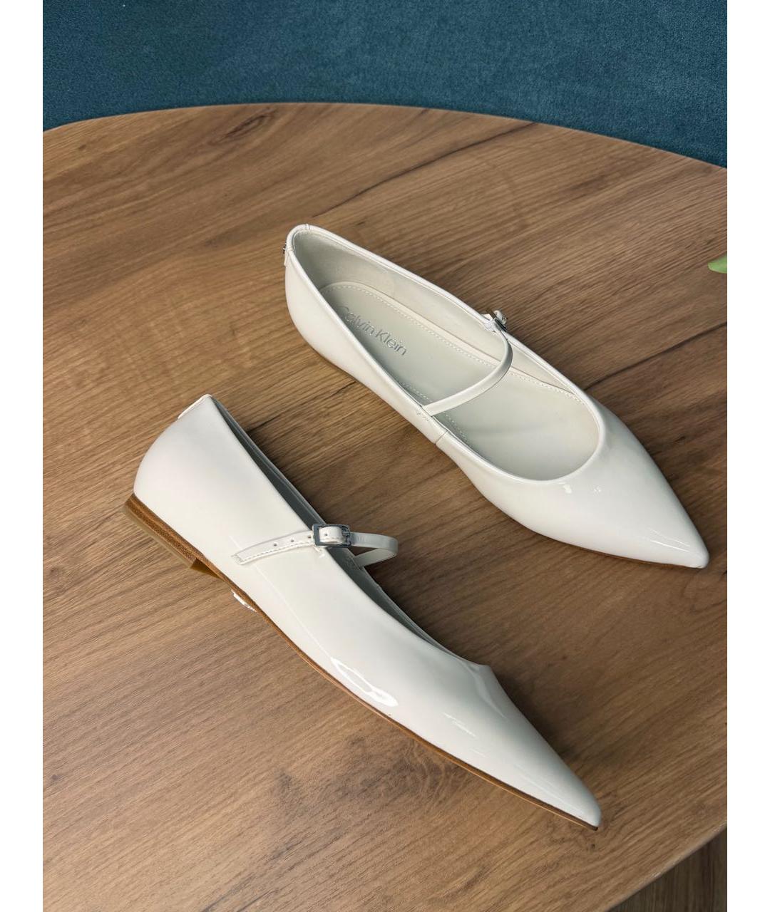CALVIN KLEIN Белые балетки, фото 8