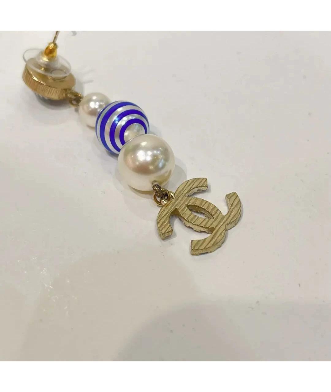 CHANEL Синие жемчужные серьги, фото 8