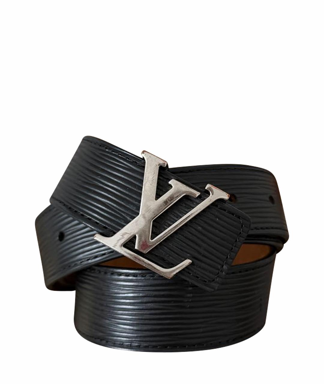 LOUIS VUITTON Черный кожаный ремень, фото 1
