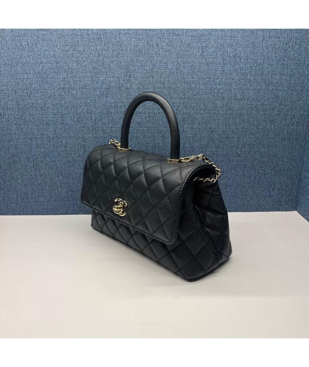 CHANEL Черная кожаная сумка через плечо, фото 4