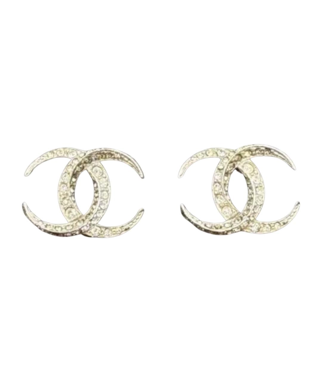 CHANEL Серебряные металлические серьги, фото 1
