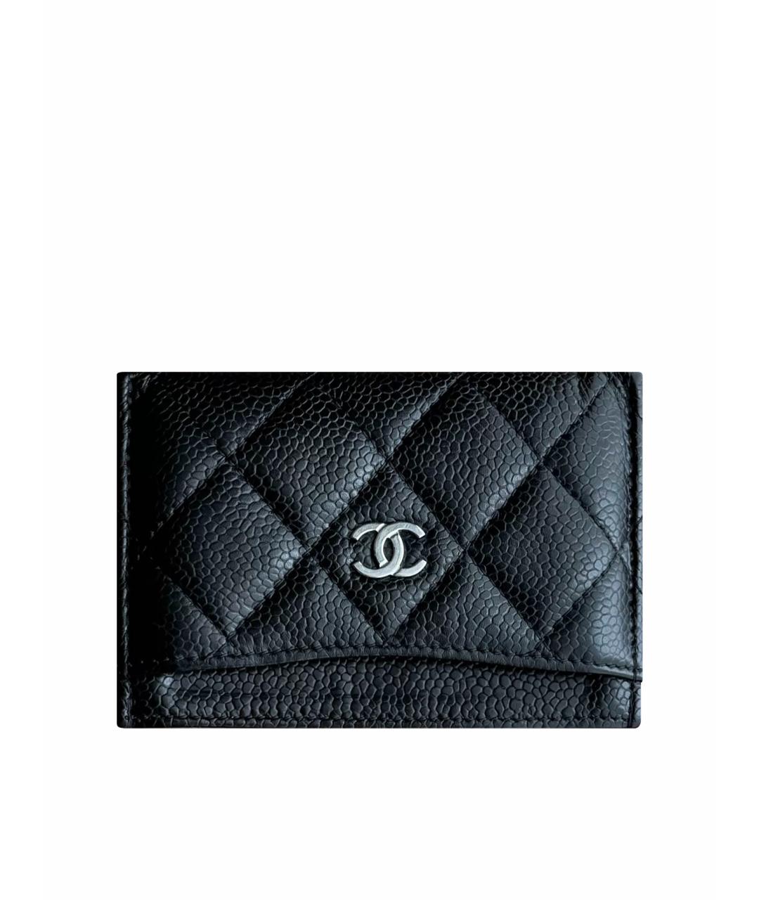 CHANEL Черный кожаный кардхолдер, фото 1