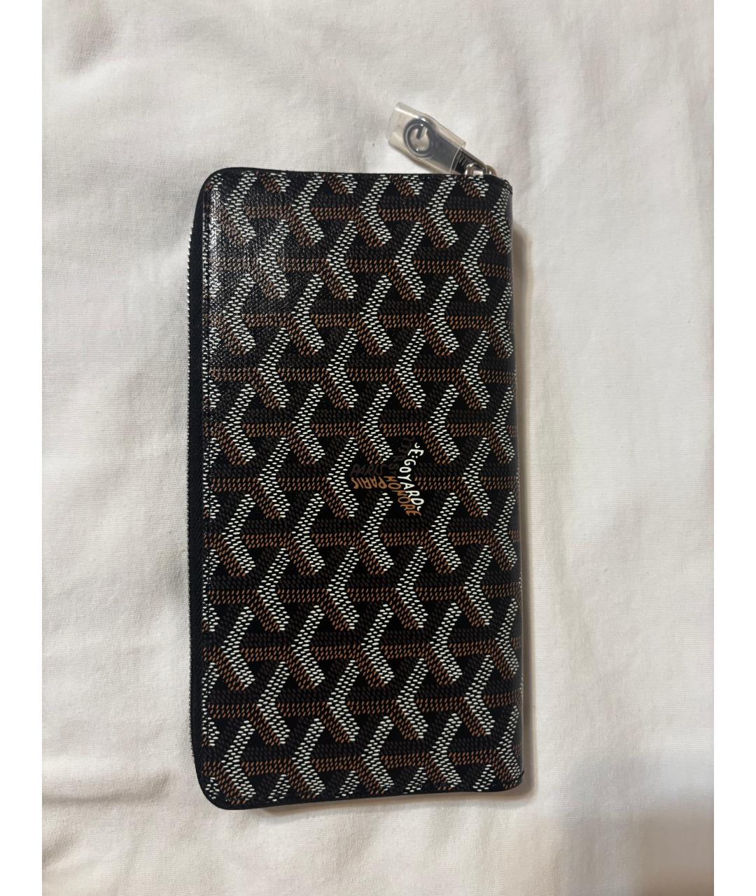 GOYARD Черный кожаный кошелек, фото 5