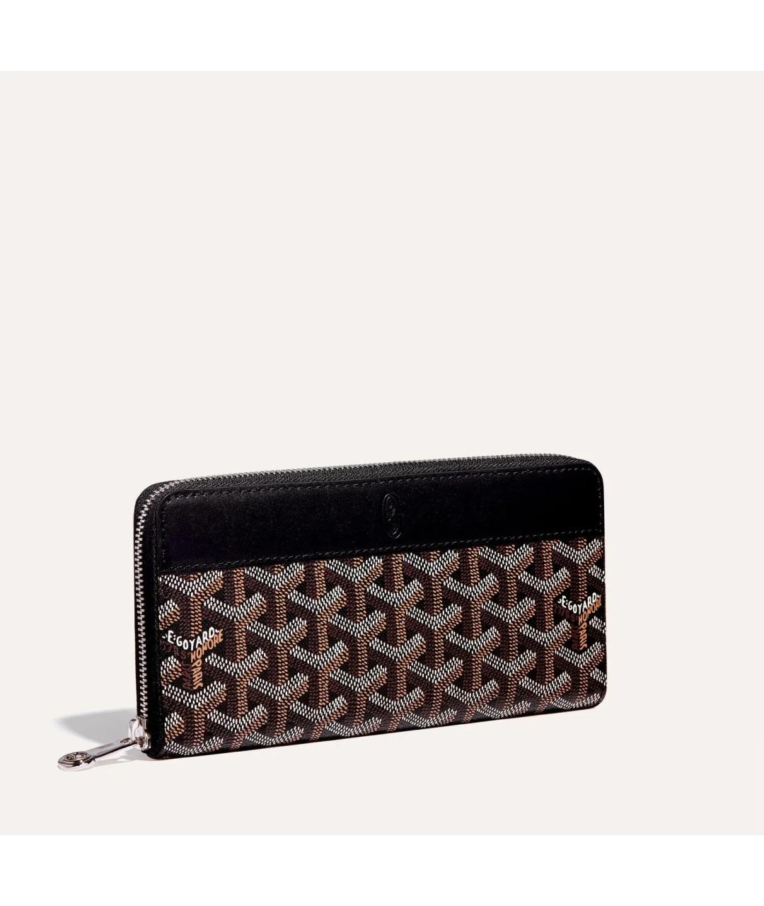 GOYARD Черный кожаный кошелек, фото 8