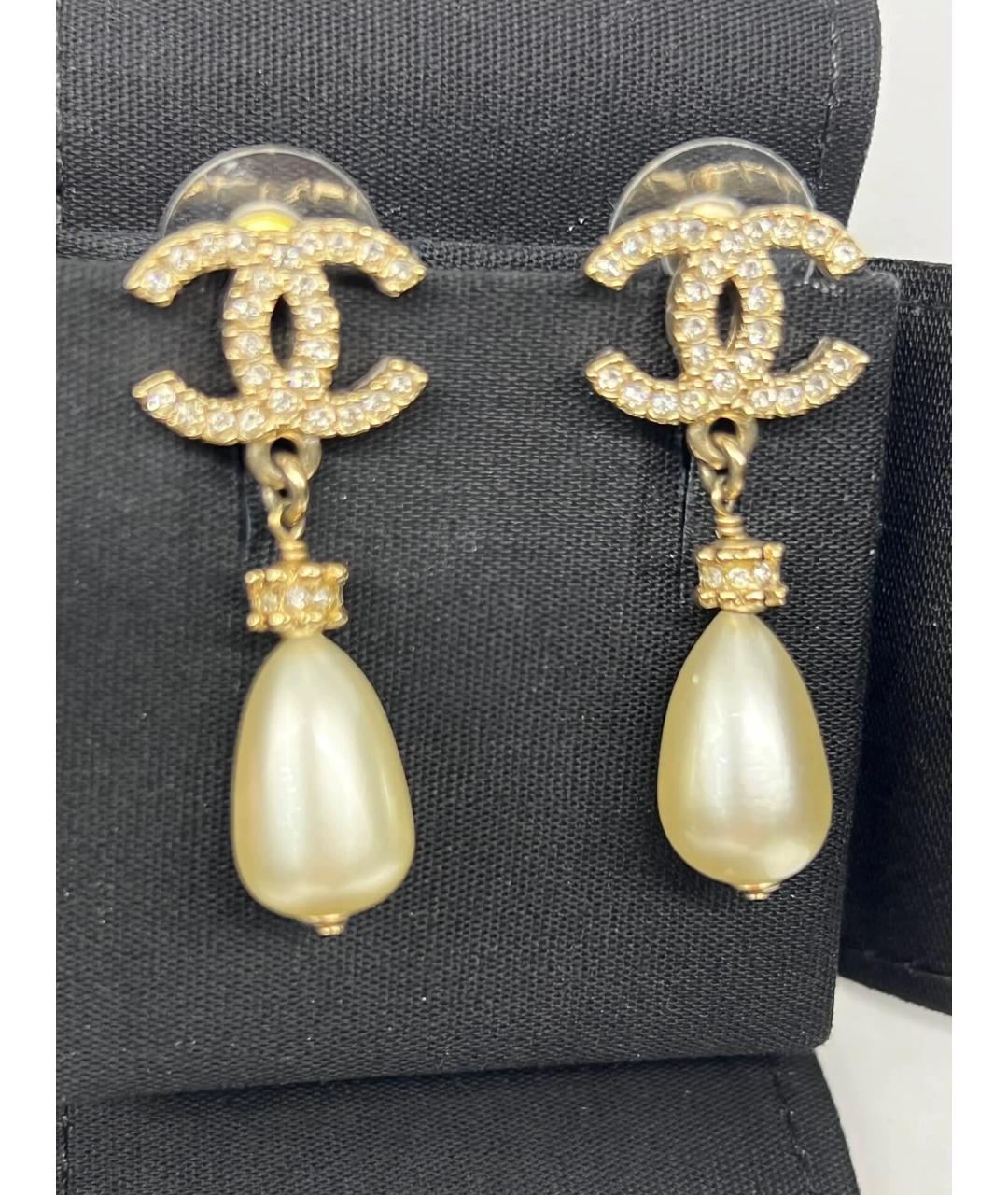 CHANEL Золотые жемчужные серьги, фото 9