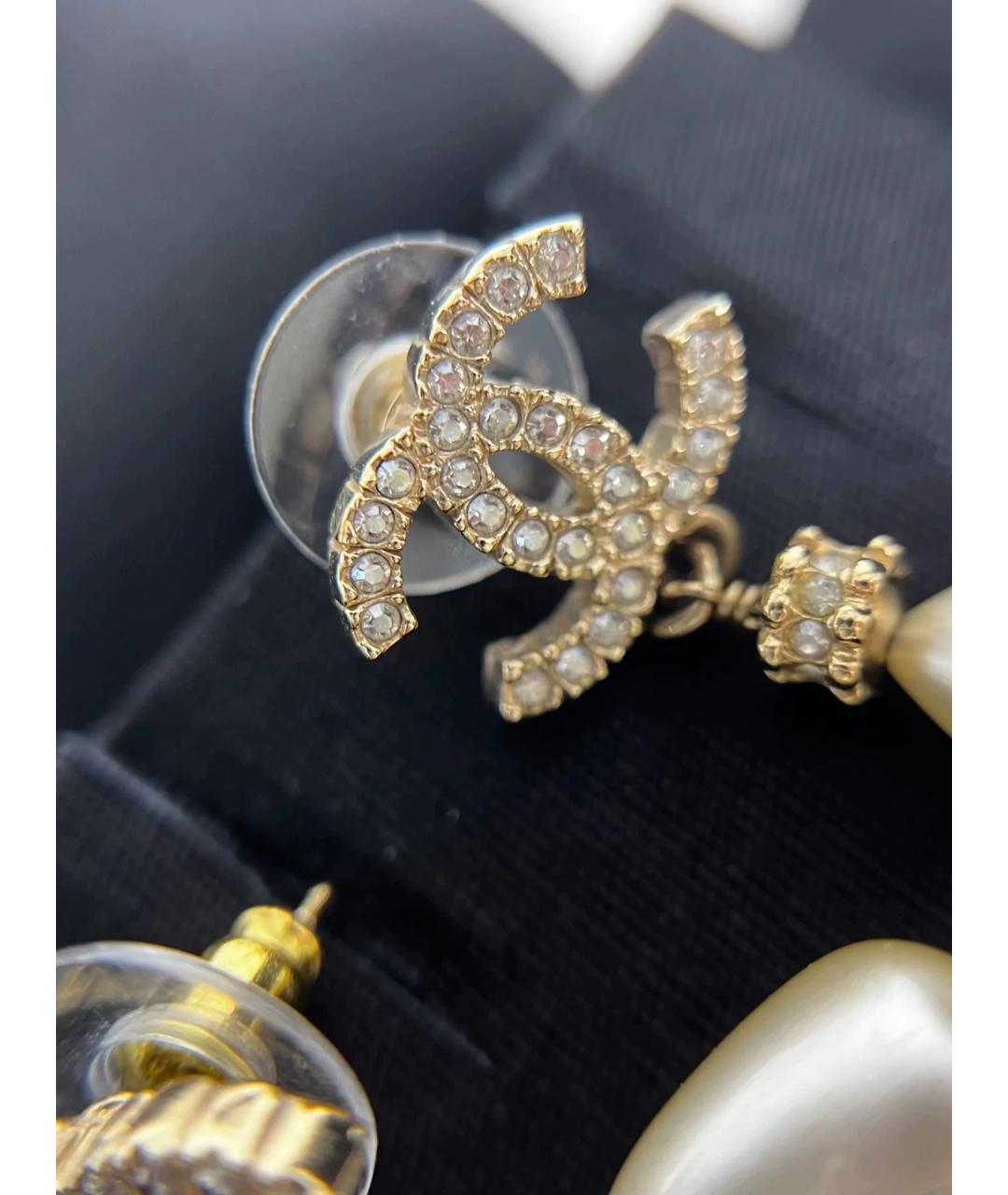 CHANEL Золотые жемчужные серьги, фото 6