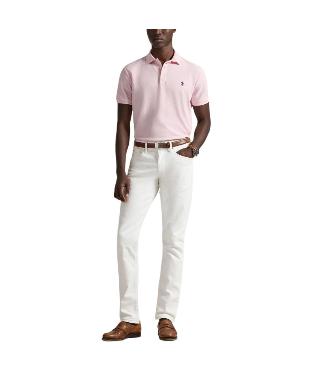 POLO RALPH LAUREN Розовое поло с коротким рукавом, фото 2