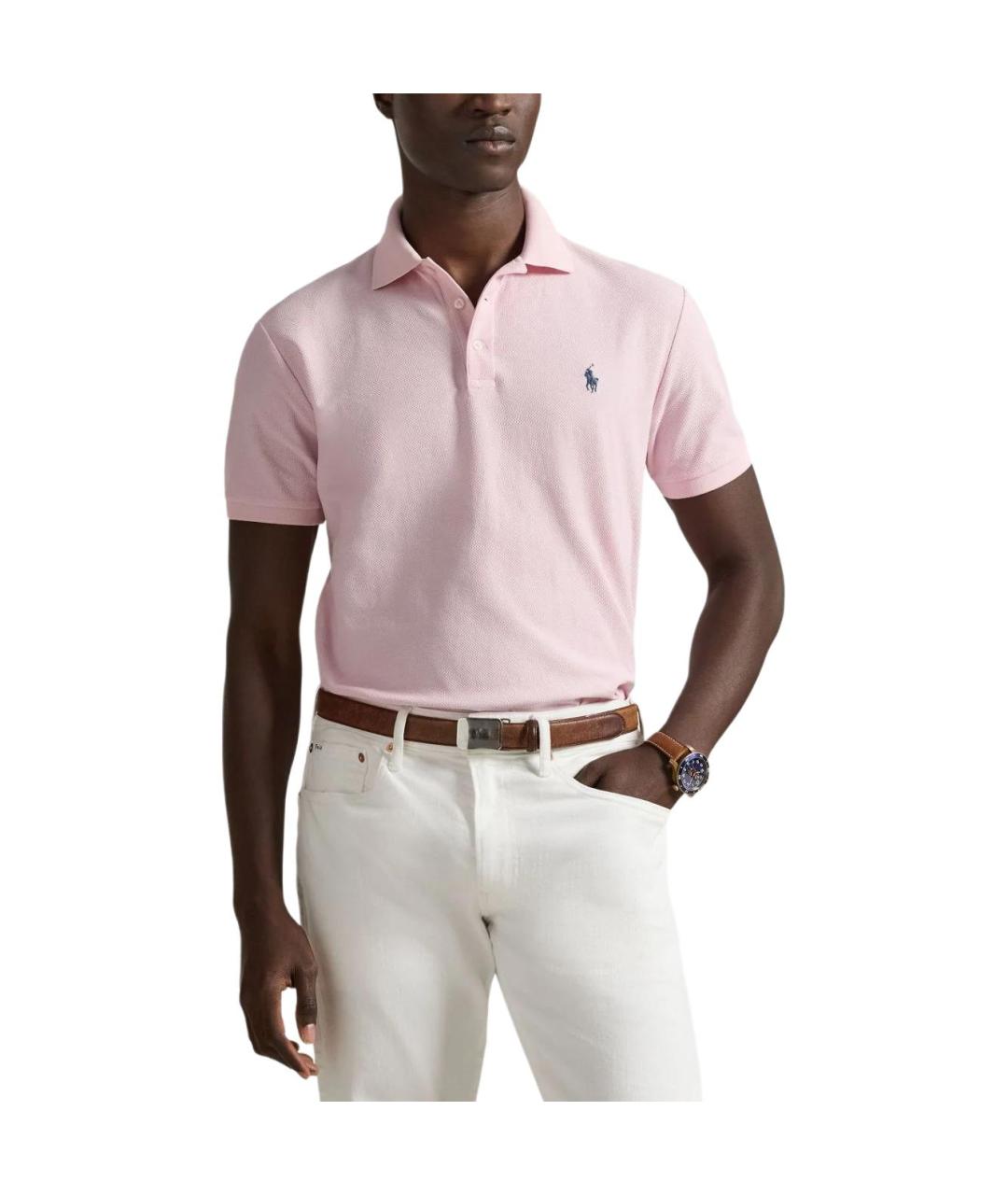 POLO RALPH LAUREN Розовое поло с коротким рукавом, фото 3