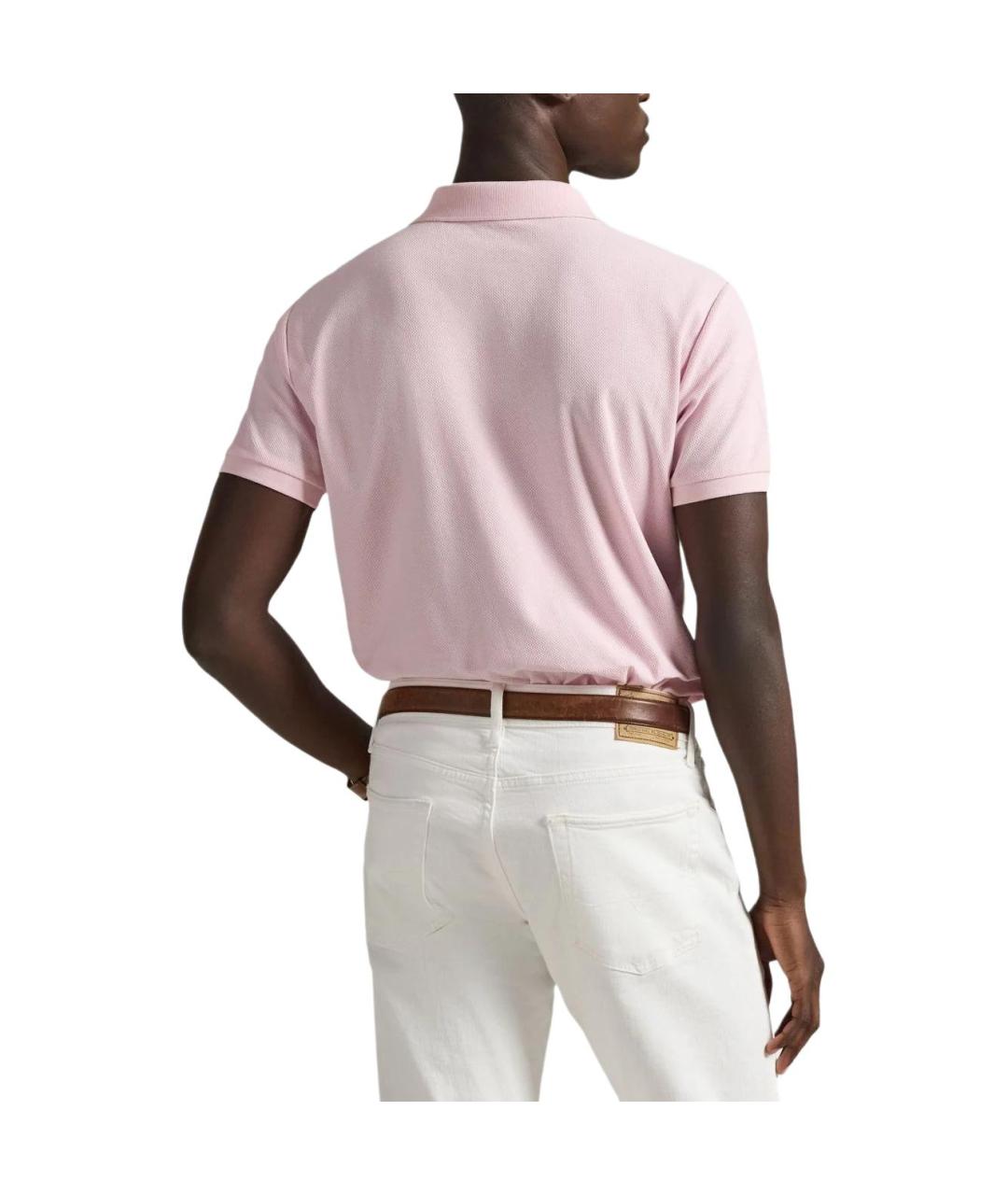 POLO RALPH LAUREN Розовое поло с коротким рукавом, фото 4