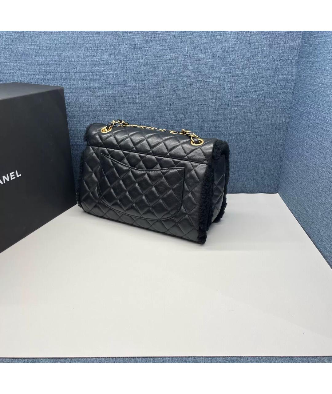 CHANEL Черная кожаная сумка через плечо, фото 4