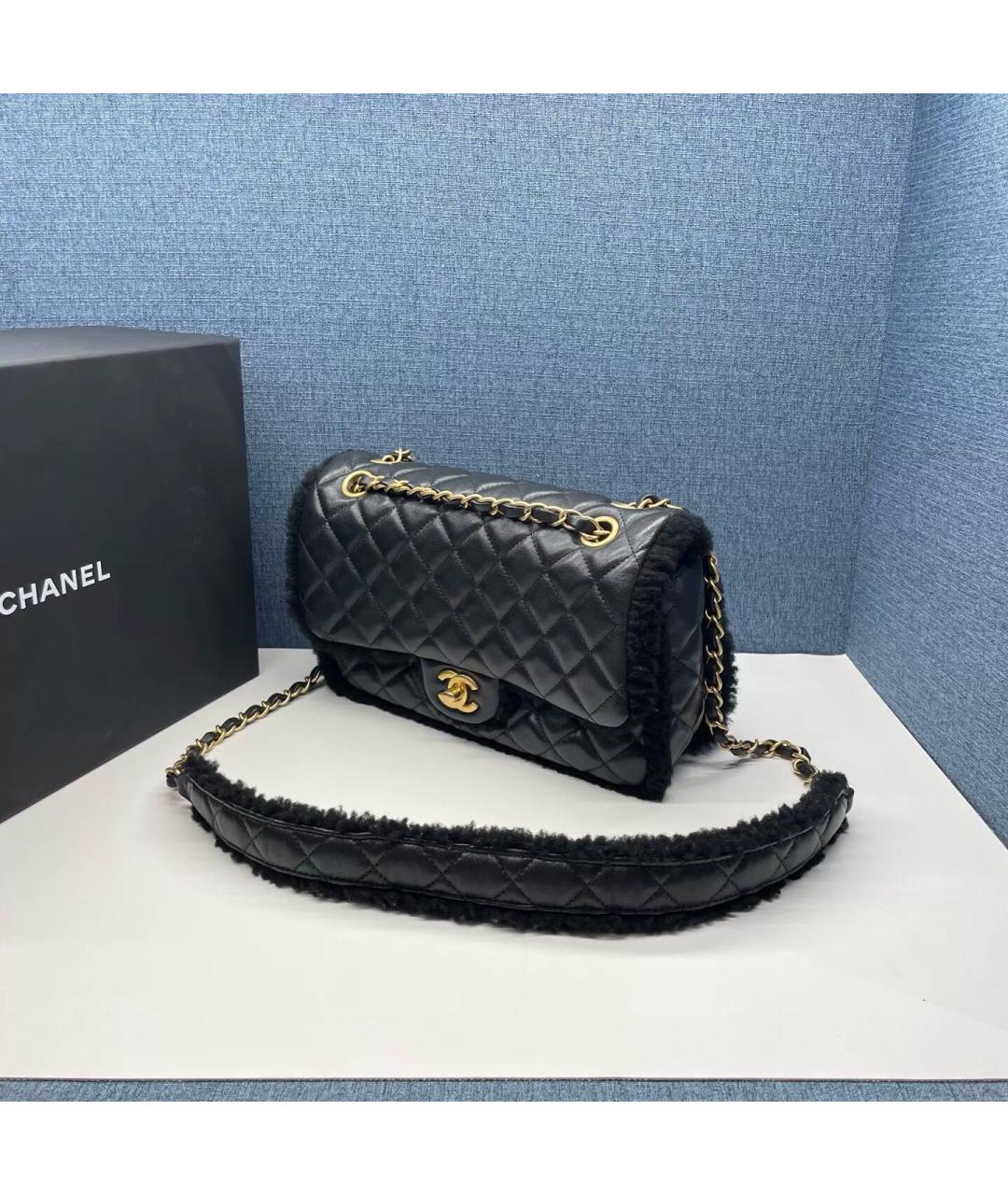CHANEL Черная кожаная сумка через плечо, фото 3