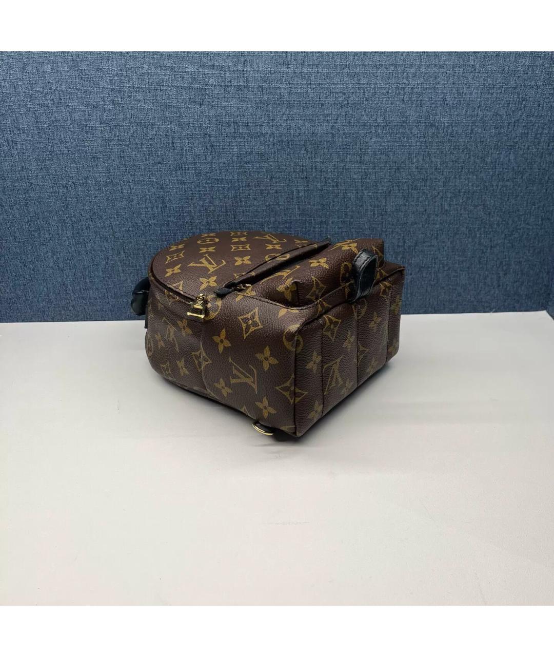 LOUIS VUITTON Коричневый кожаный рюкзак, фото 5