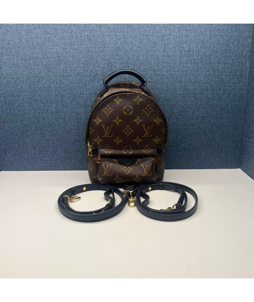 LOUIS VUITTON Коричневый кожаный рюкзак, фото 8