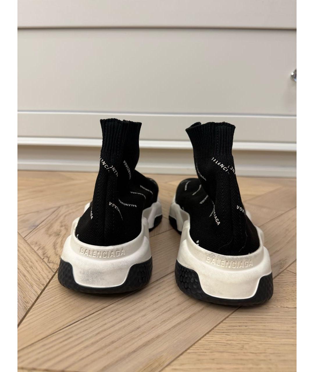 BALENCIAGA Черные текстильные кроссовки, фото 4
