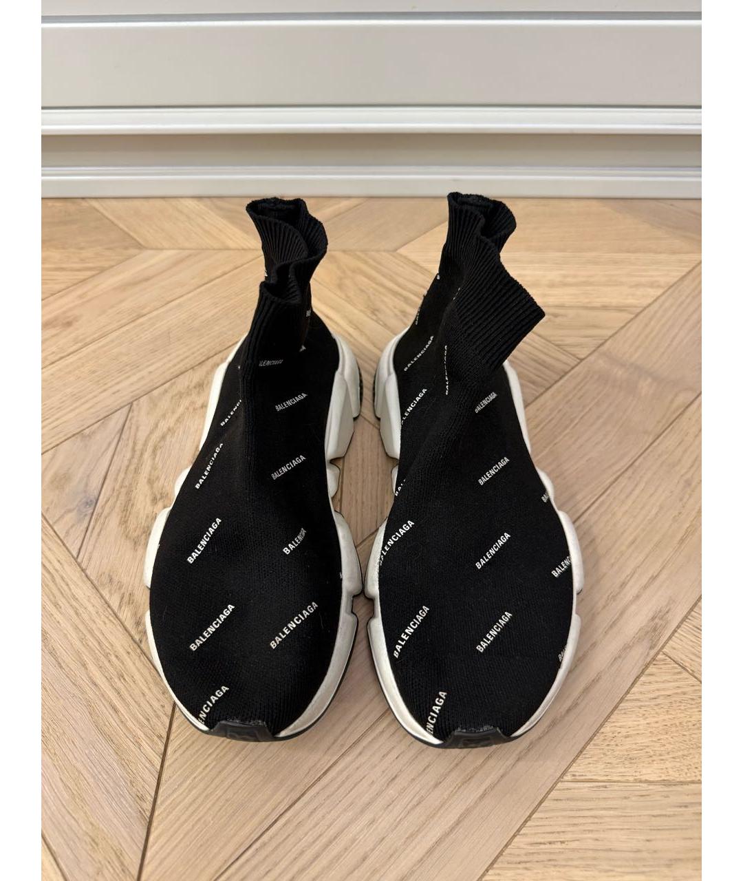 BALENCIAGA Черные текстильные кроссовки, фото 2