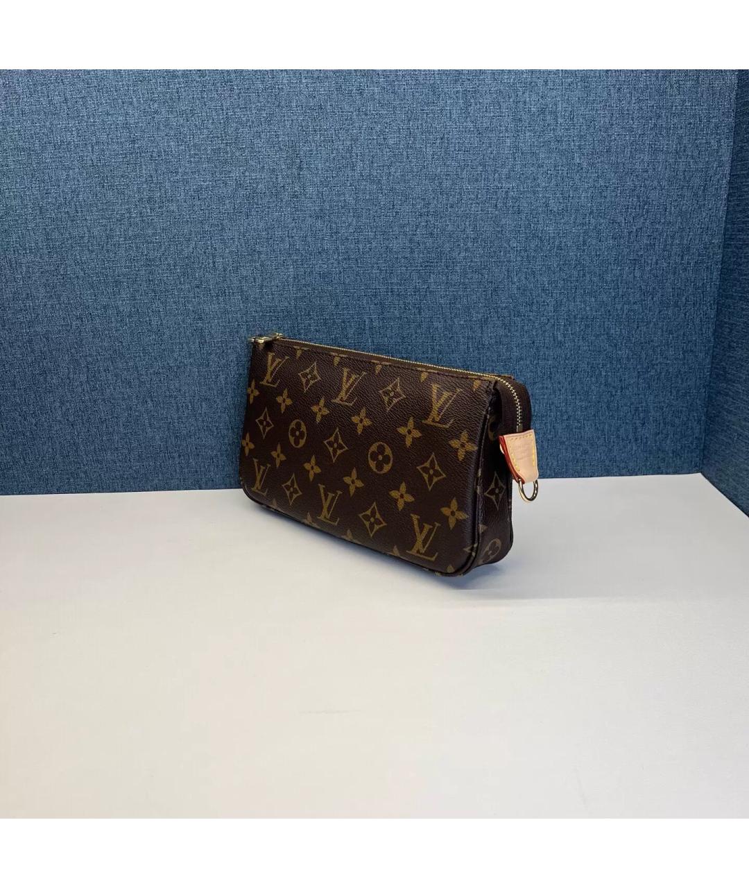 LOUIS VUITTON Коричневая жаккардовая сумка через плечо, фото 4