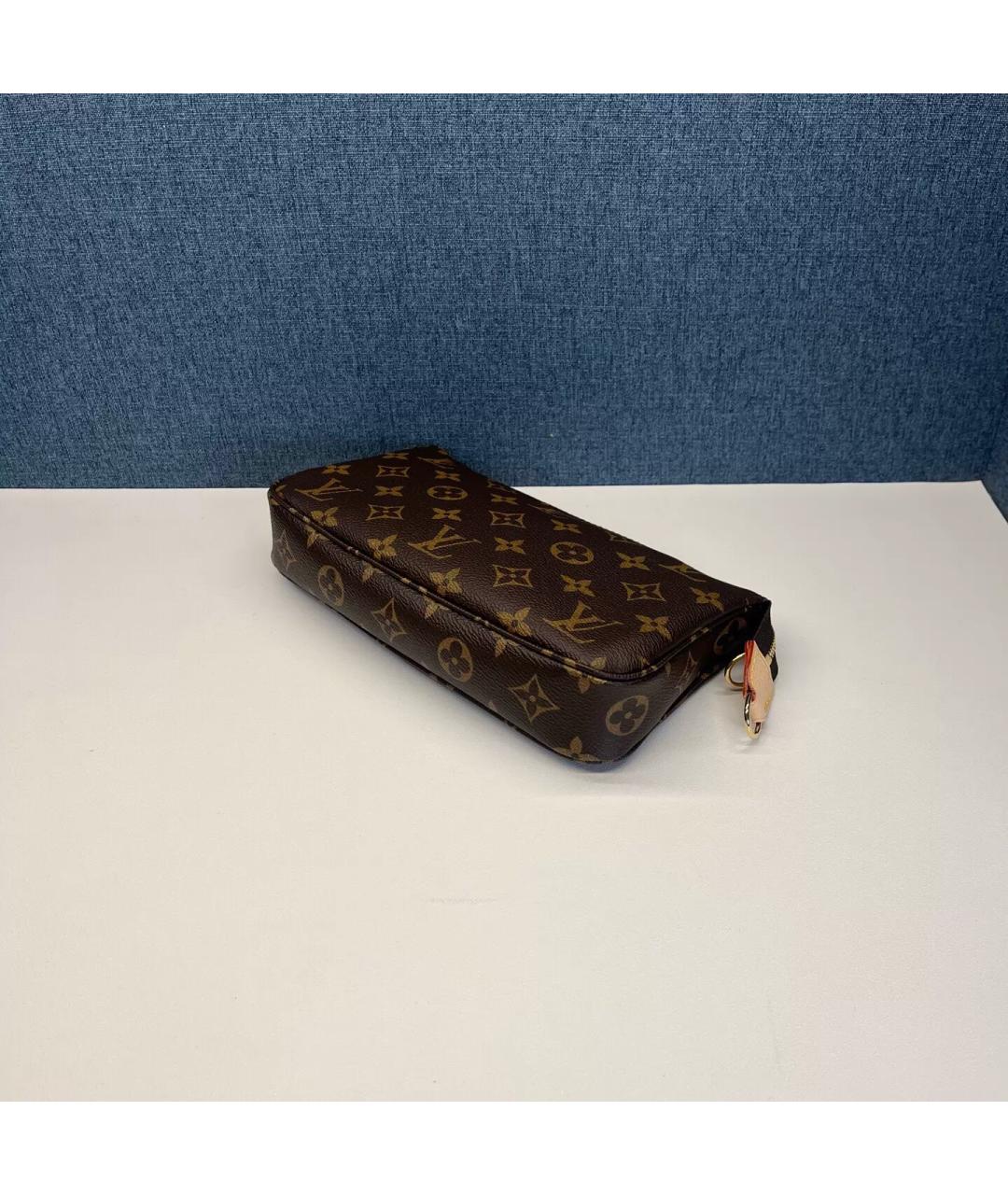 LOUIS VUITTON Коричневая жаккардовая сумка через плечо, фото 6
