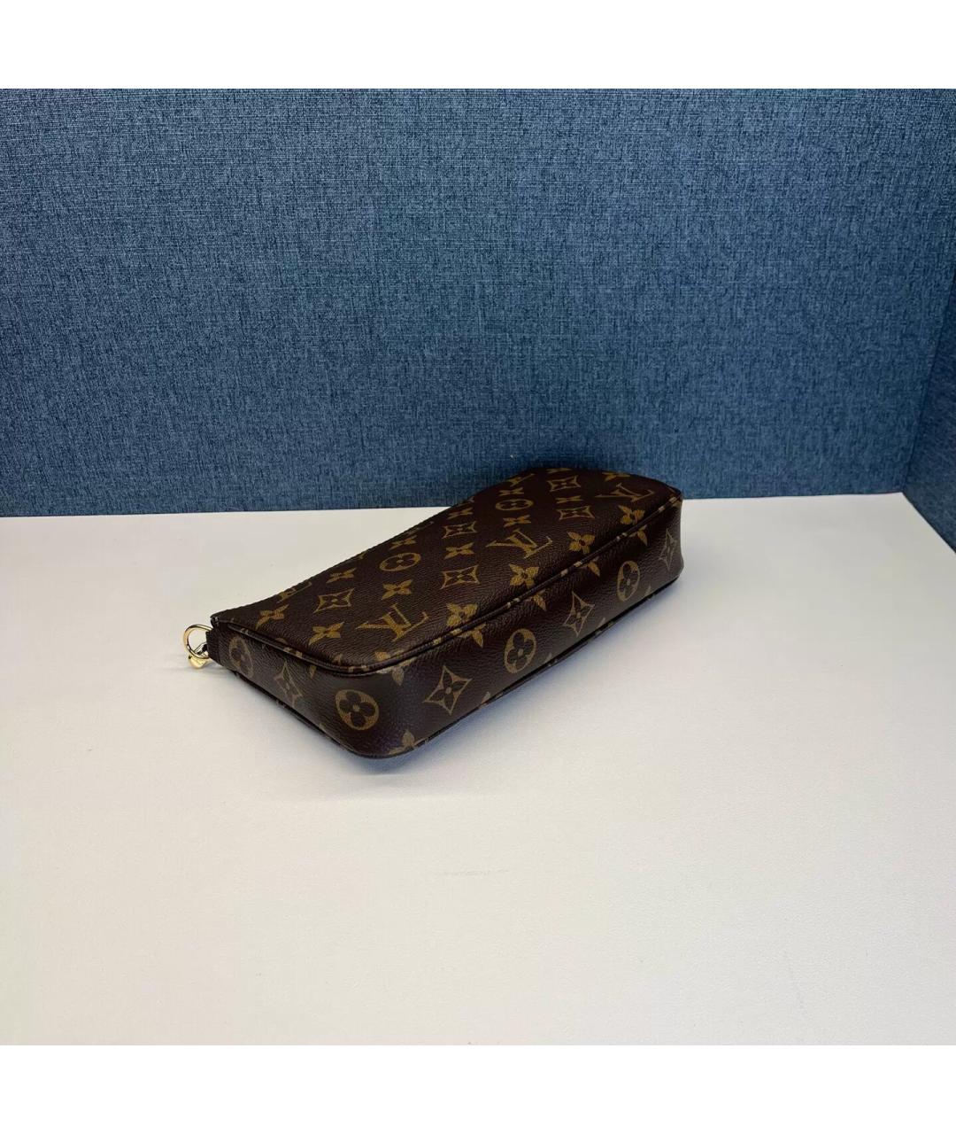 LOUIS VUITTON Коричневая жаккардовая сумка через плечо, фото 5