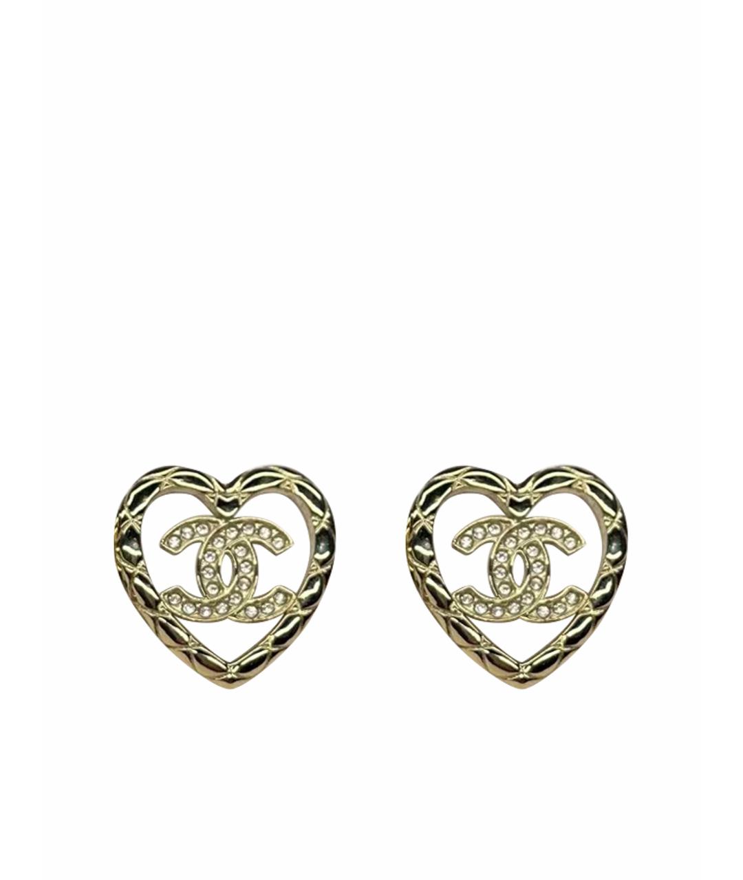 CHANEL Золотые позолоченные серьги, фото 1