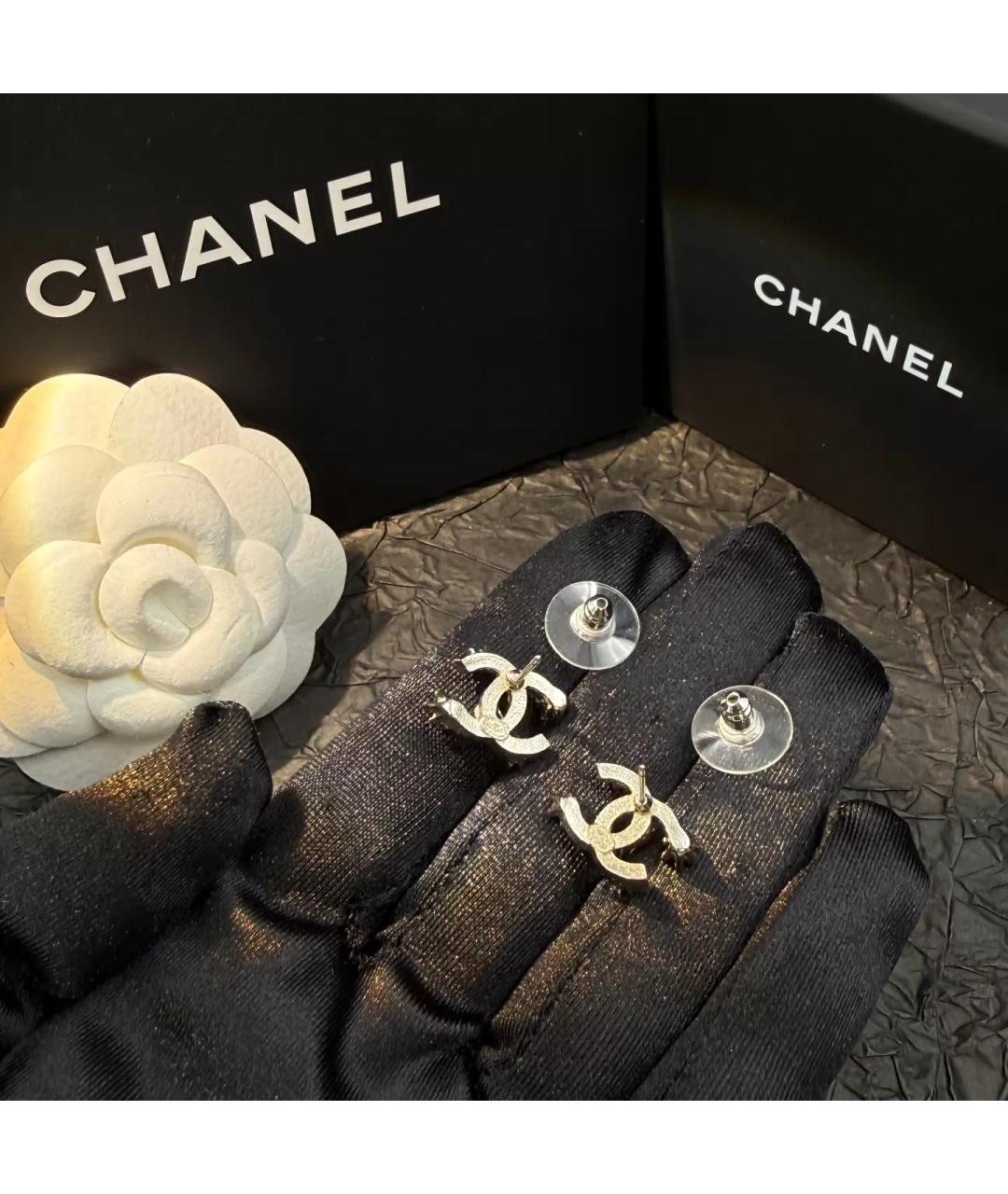 CHANEL Серебряные металлические серьги, фото 3