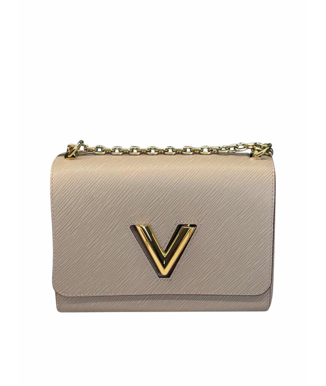 LOUIS VUITTON Бежевая кожаная сумка через плечо, фото 1