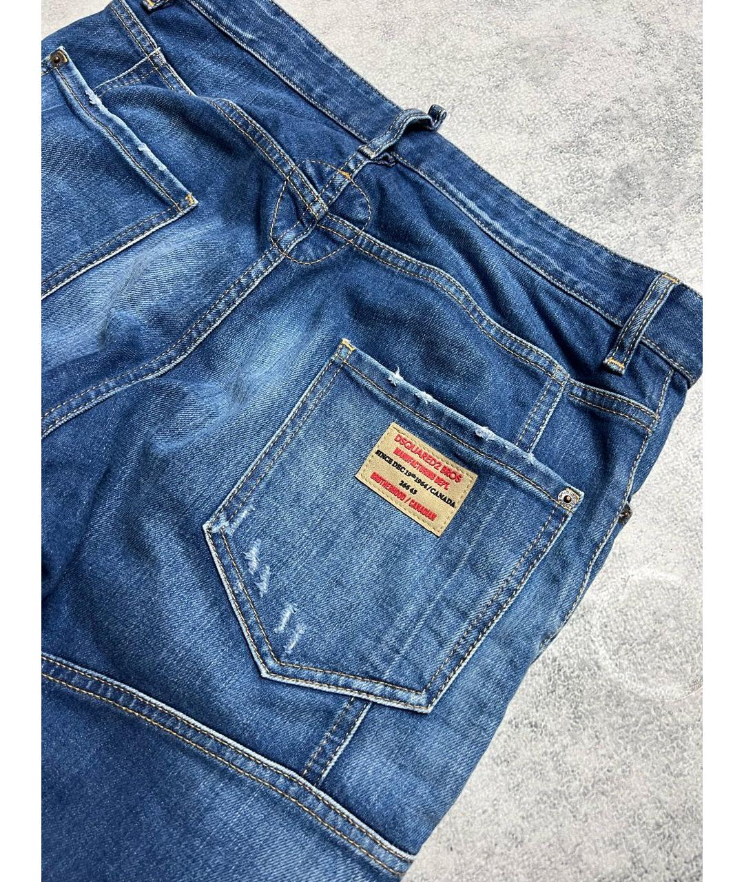 DSQUARED2 Синие хлопко-эластановые джинсы скинни, фото 7