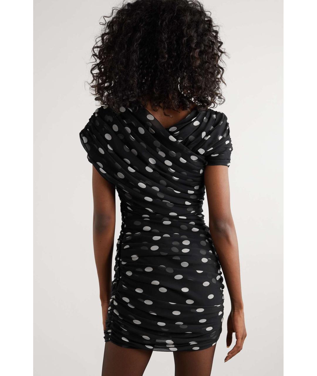 SAINT LAURENT Черное шелковое коктейльное платье, фото 3