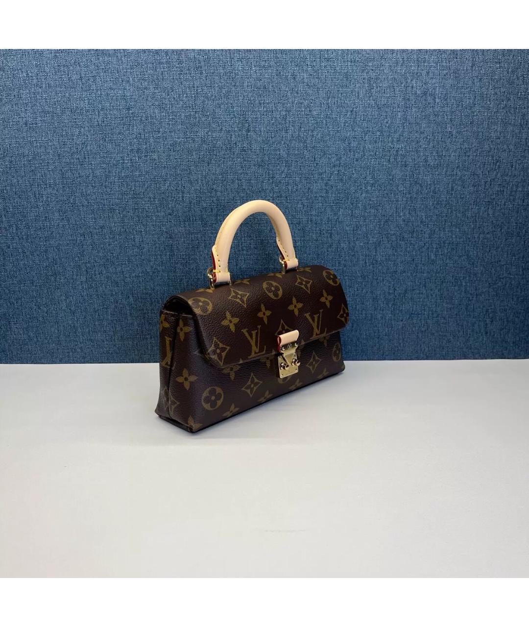 LOUIS VUITTON Коричневая кожаная сумка через плечо, фото 3