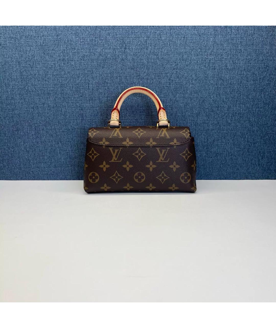 LOUIS VUITTON Коричневая кожаная сумка через плечо, фото 2
