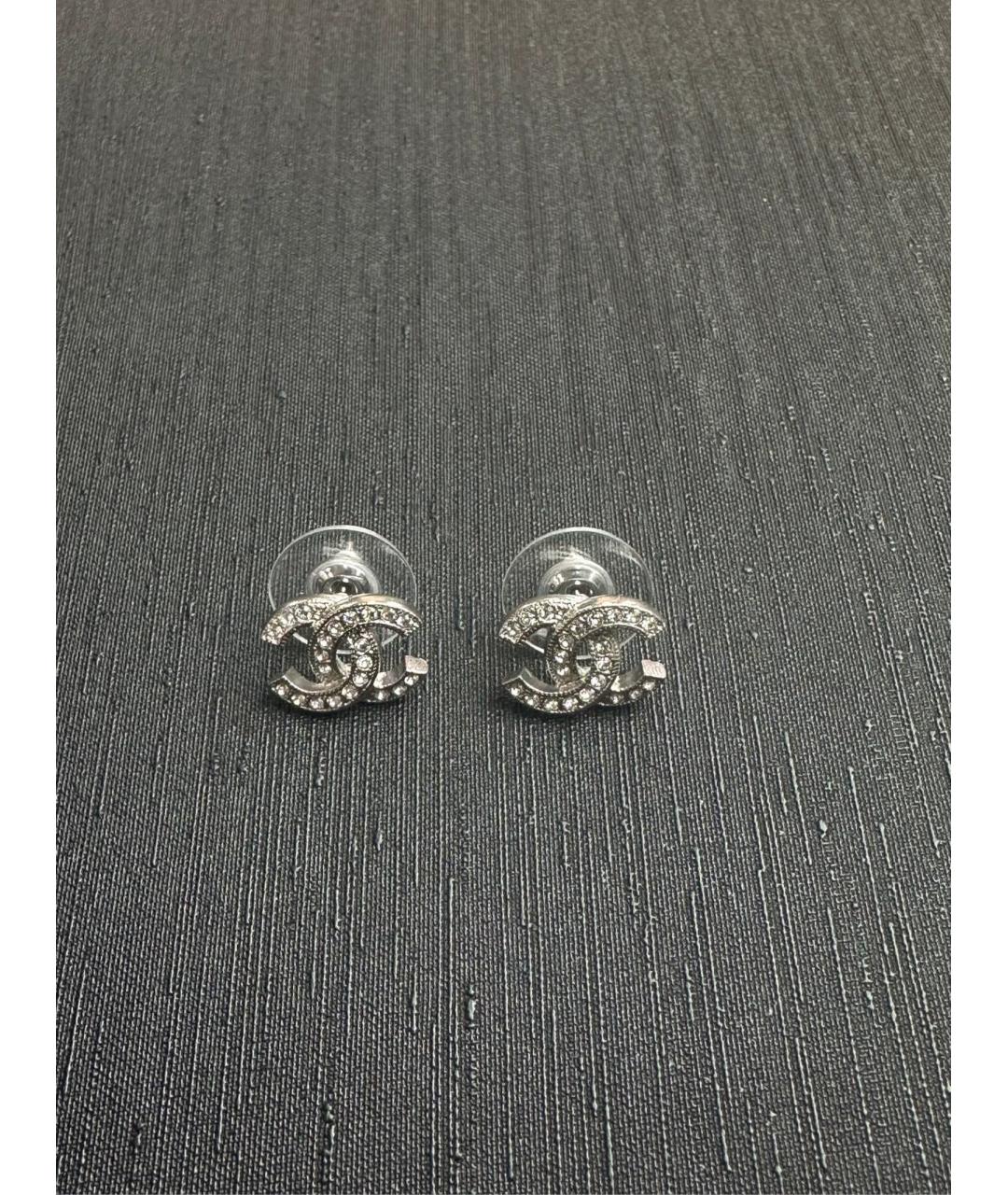 CHANEL Серебряные металлические серьги, фото 8