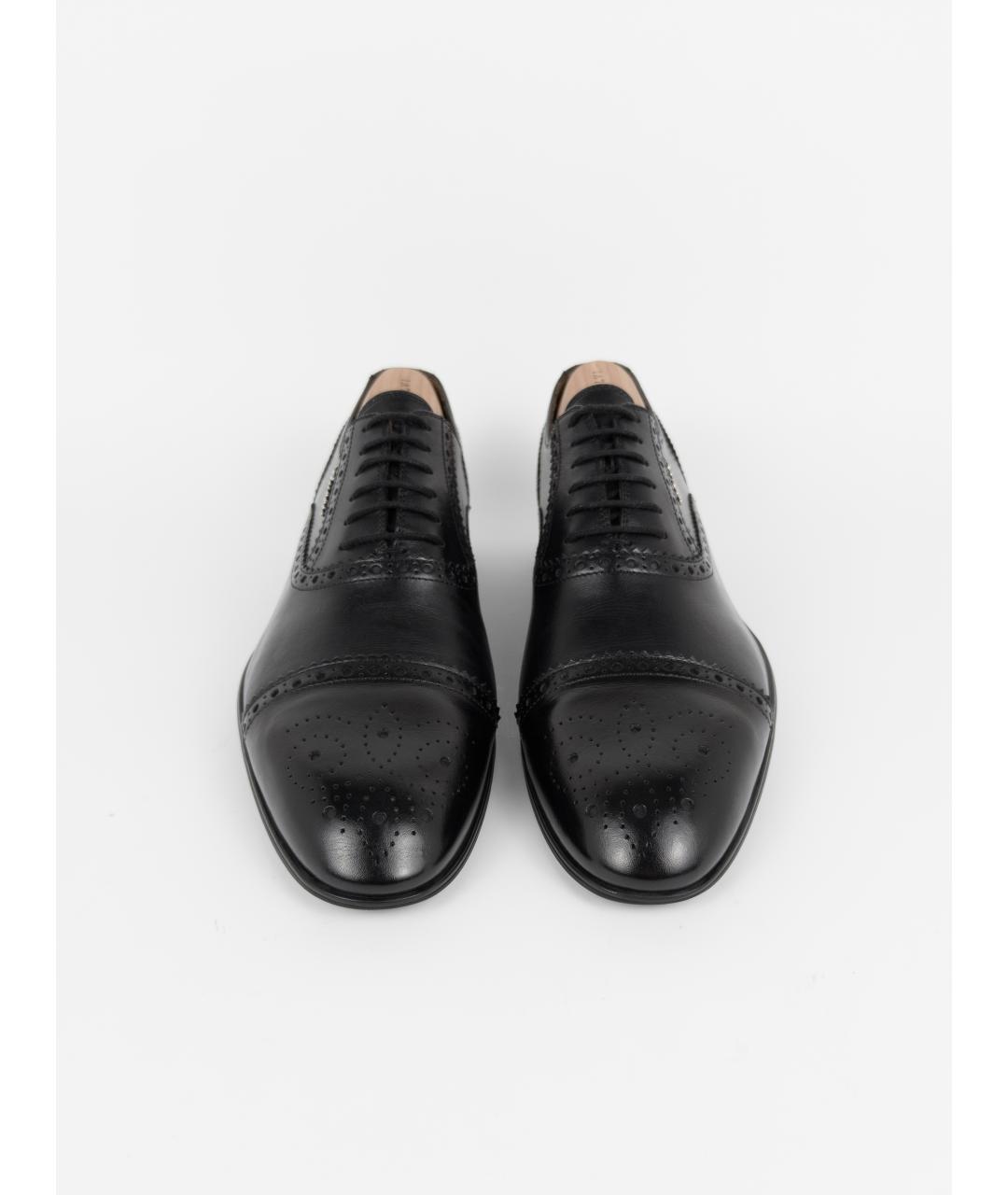 GUCCI Черные кожаные туфли, фото 5