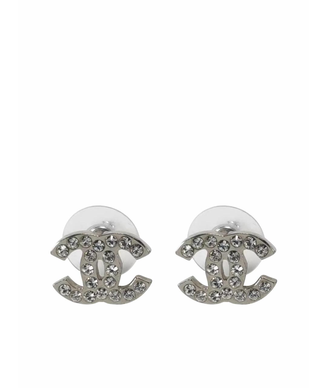 CHANEL Серебряные металлические серьги, фото 1