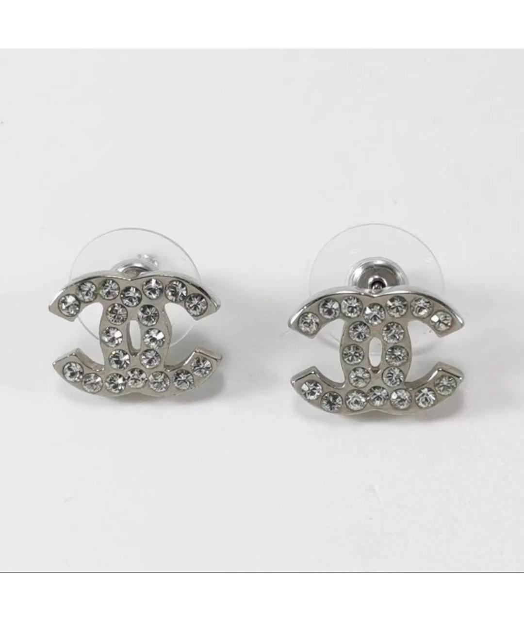 CHANEL Серебряные металлические серьги, фото 7