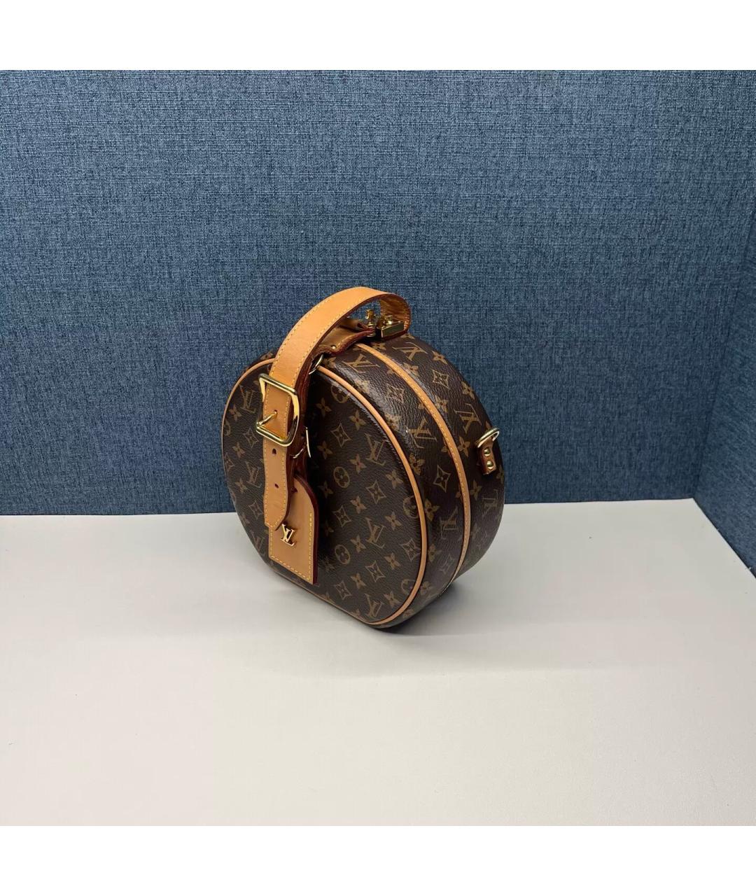 LOUIS VUITTON Коричневая кожаная сумка через плечо, фото 3