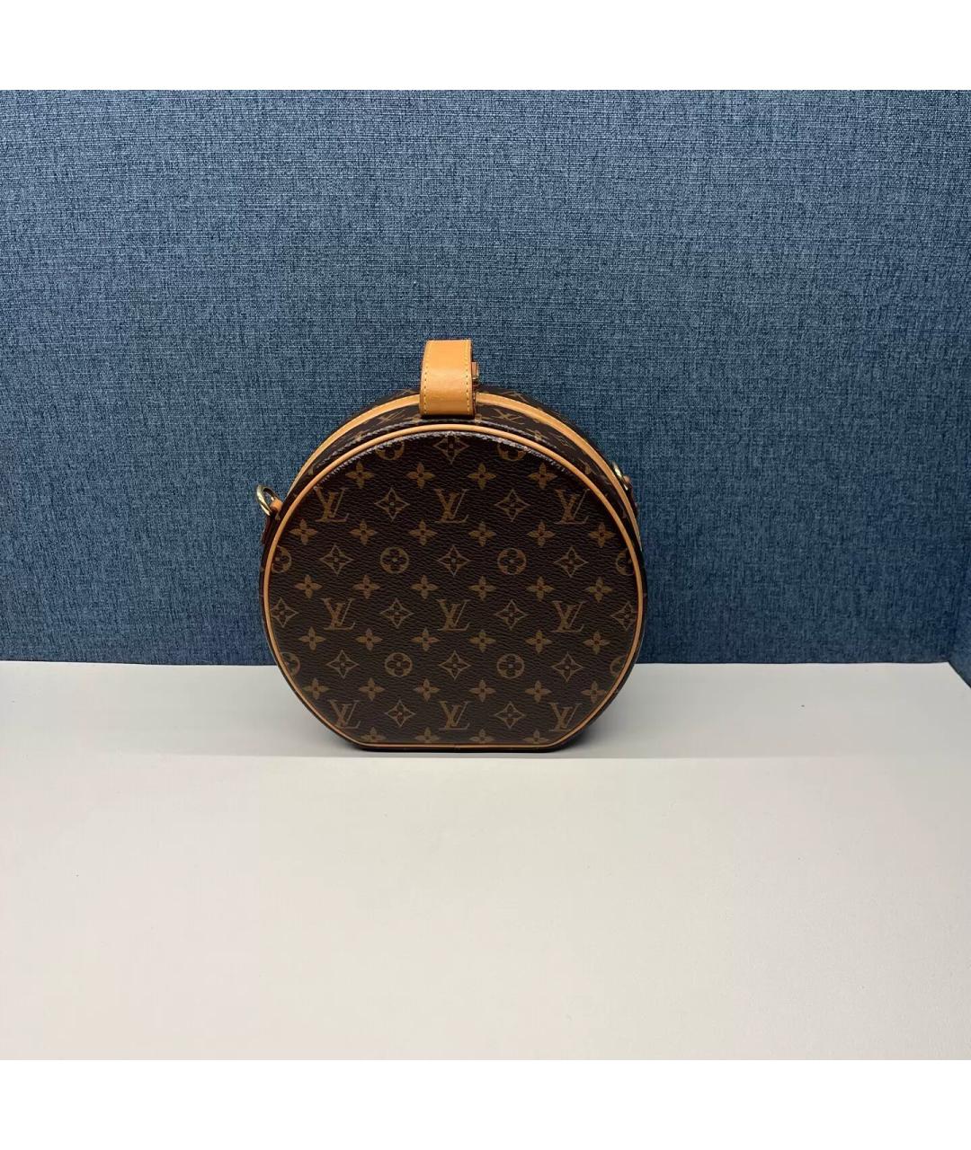 LOUIS VUITTON Коричневая кожаная сумка через плечо, фото 4