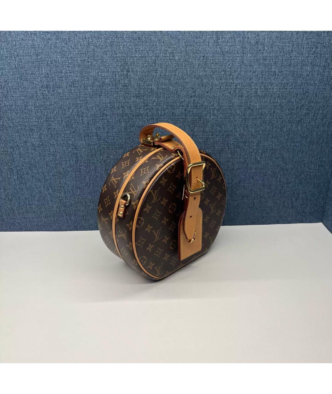 LOUIS VUITTON Коричневая кожаная сумка через плечо, фото 2