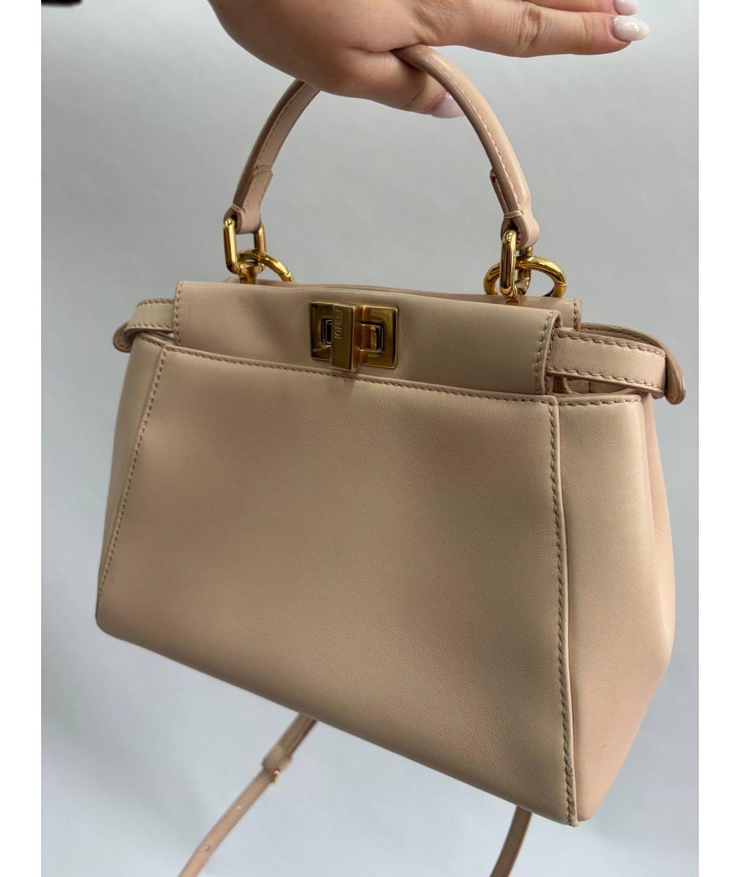 FENDI Кожаная сумка через плечо, фото 4
